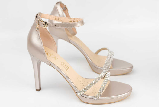 Women's genuine leather sandals SALA 20325 Gold