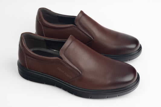 Men's genuine leather shoes JOHAN 8013 Brown