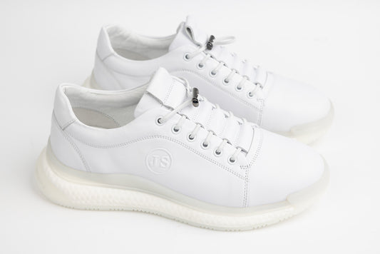 Men's genuine leather shoes JOHAN 8031 White