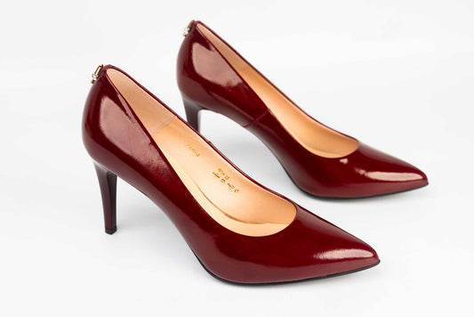 Elegant women's shoes made of genuine leather SALA 7064 Bordeaux