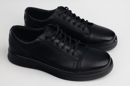 Men's genuine leather shoes JOHAN 21-A Black (40-45)