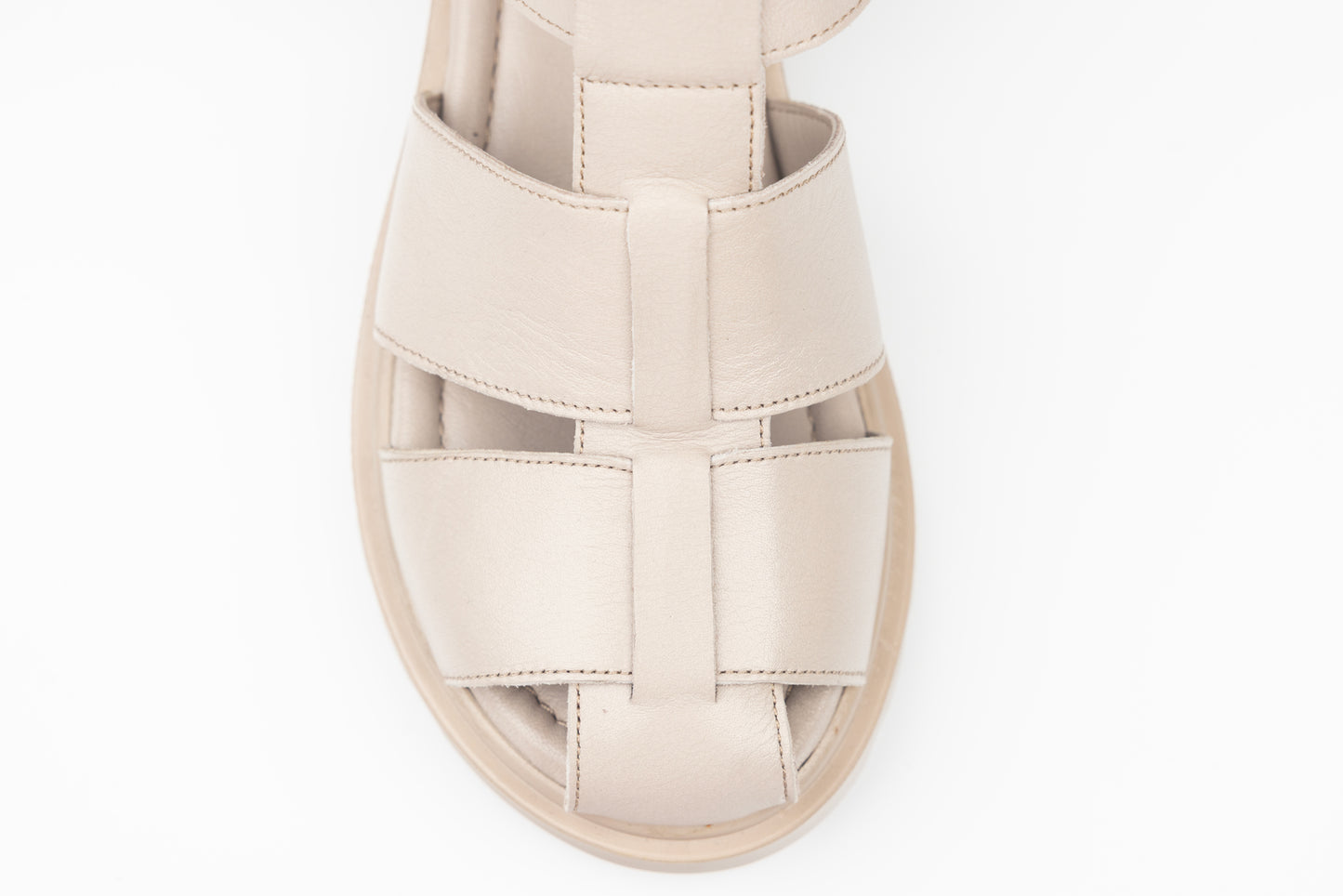 Women's genuine leather sandals ANNA VIOTI 494 Beige