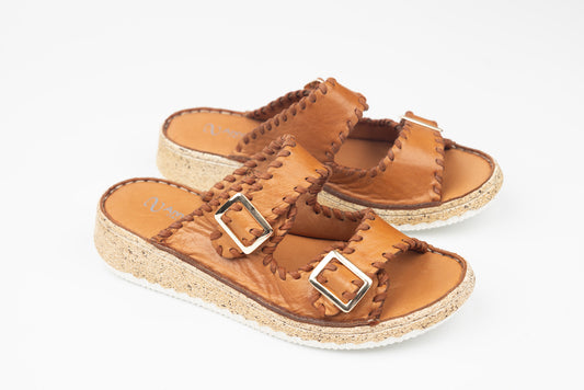 Women's genuine leather flip-flops ANNA VIOTI