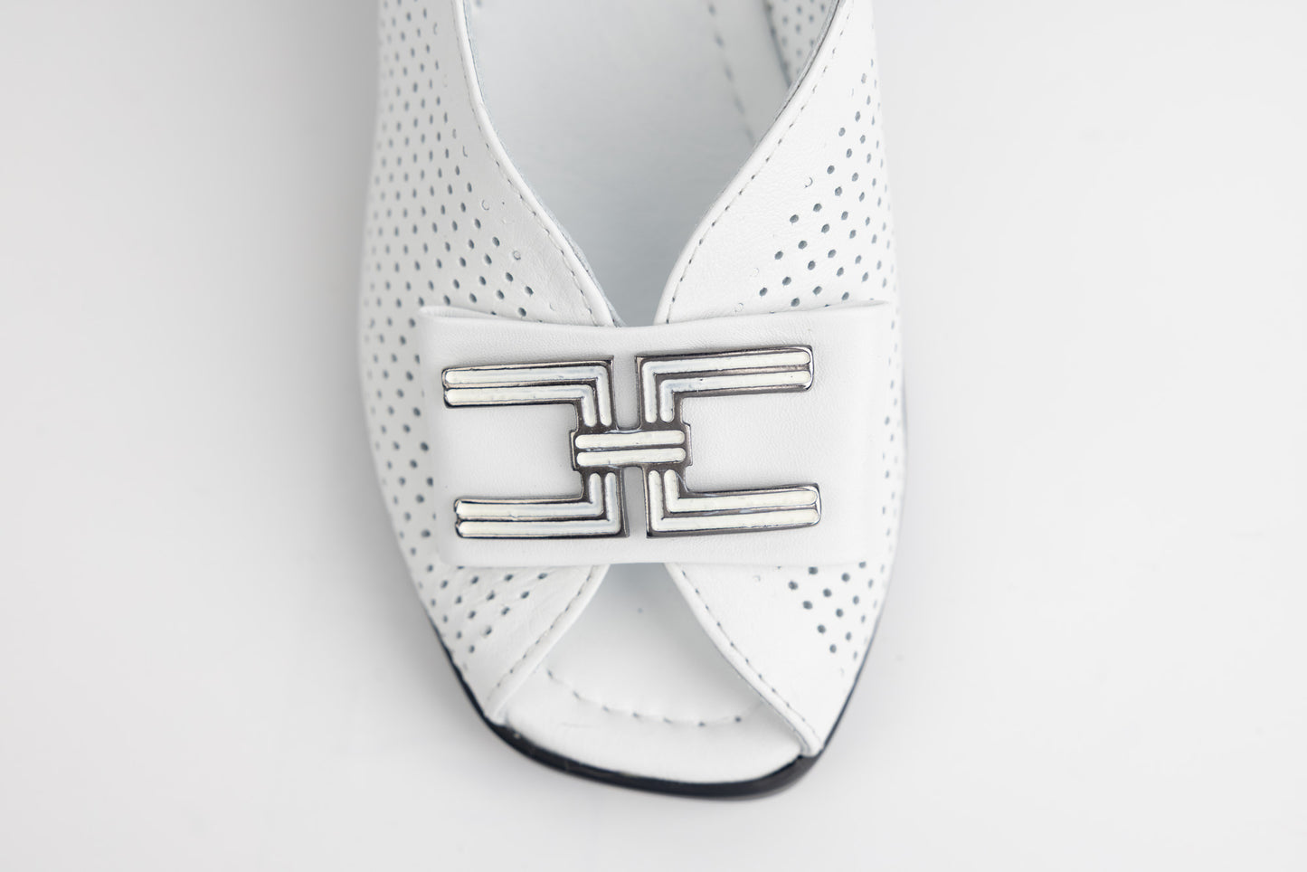 Women's sandals, genuine leather 1038 White