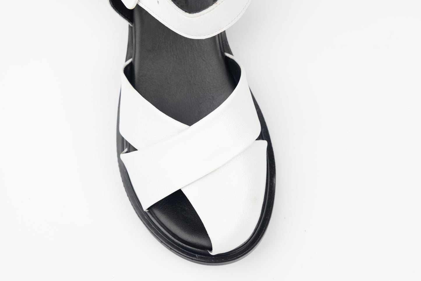 Women's genuine leather sandals ANNA VIOTI 2314 White