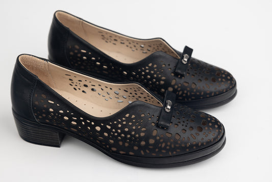 Women's shoes natural perforated leather LSD 196 N perf