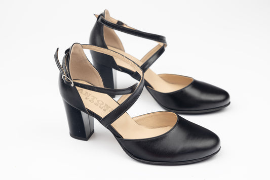 Women's genuine leather shoes ANTONIO 336 Box black