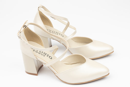 Women's genuine leather shoes ANTONIO 35216 Beige