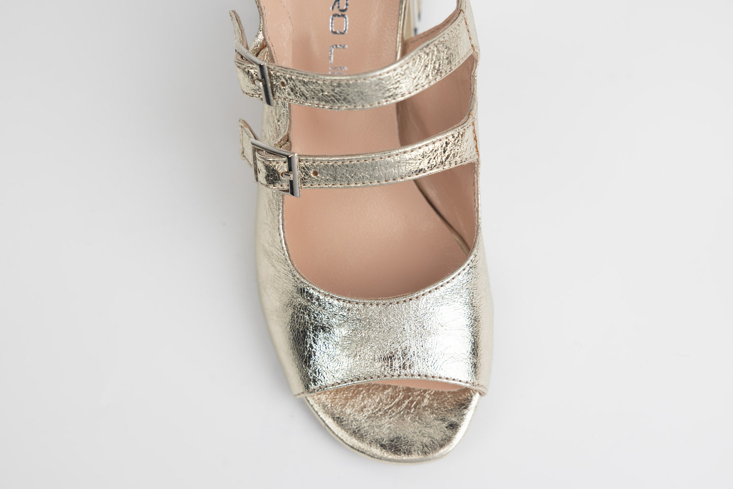 Women's genuine leather sandals LSD 909 Gold