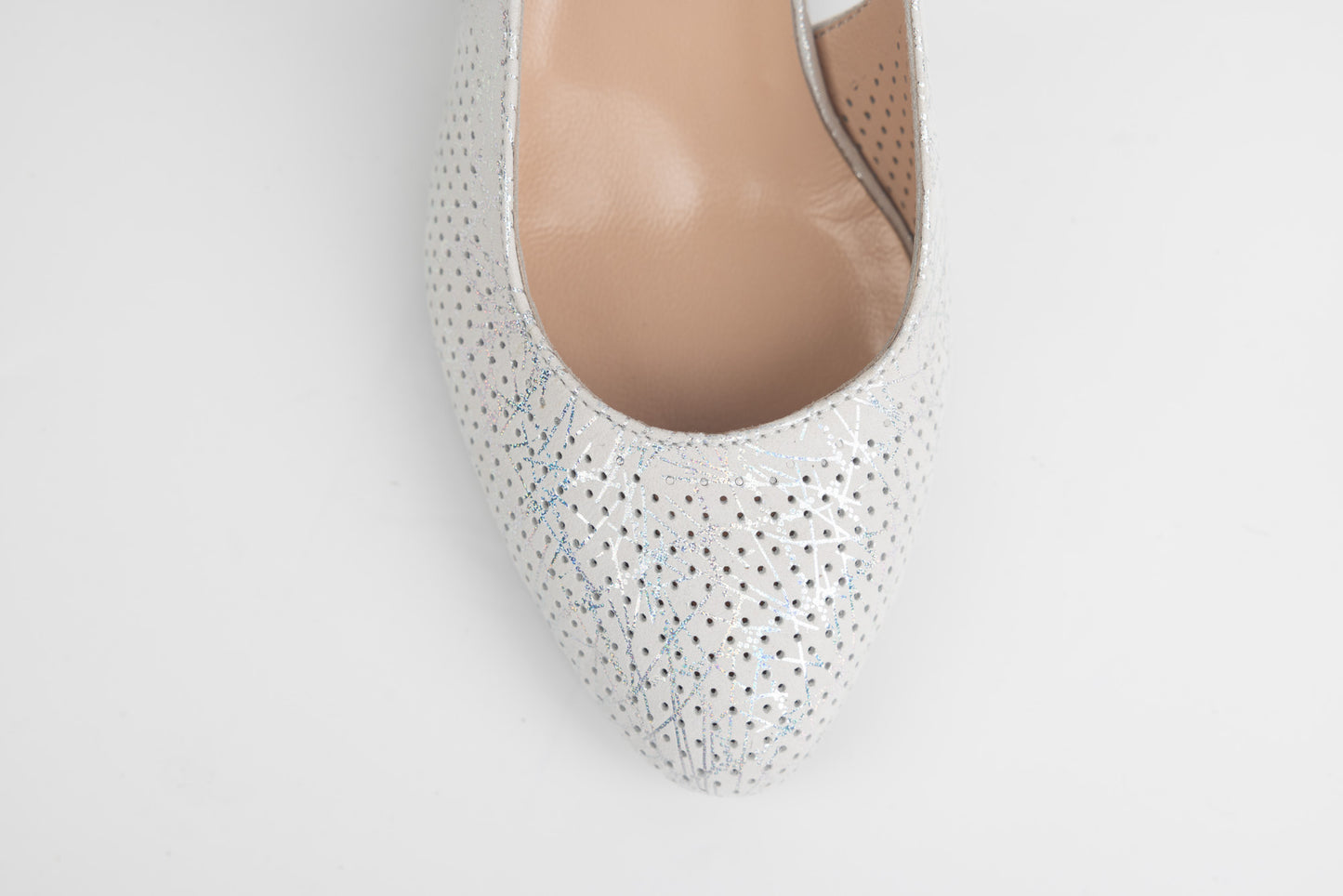 Pantofi dama piele naturală LSD 903 Alb arg