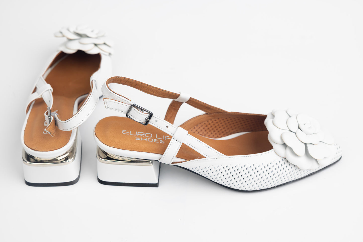 Pantofi dama piele naturală LSD 3770 Alb