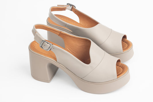 Women's genuine leather sandals LSD 573 Mink