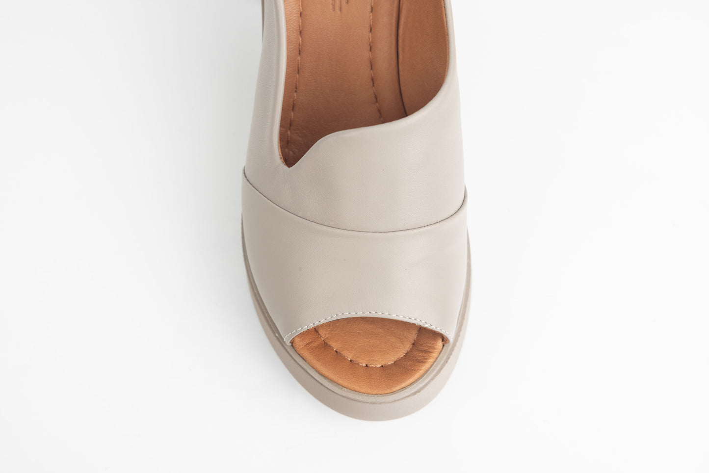 Women's genuine leather sandals LSD 573 Mink