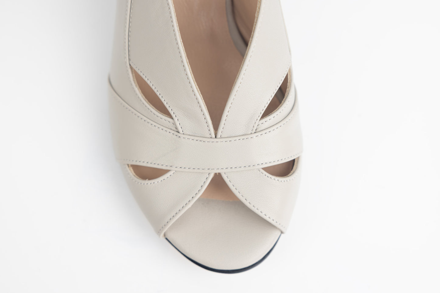 Women's genuine leather sandals LSD 560 Beige