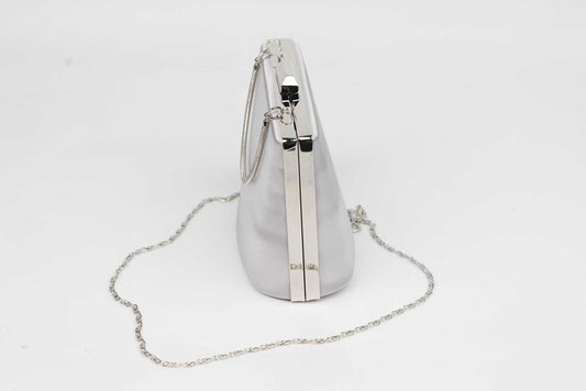 Ladies' envelope 175 silver satin
