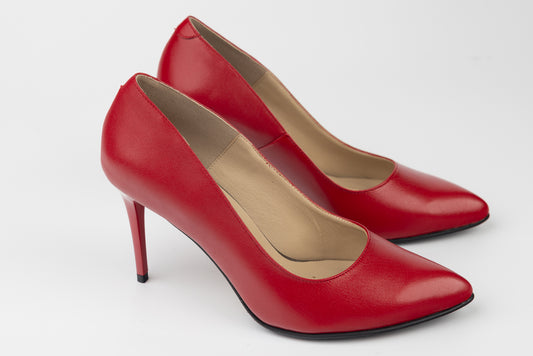 Elegant women's shoes made of genuine leather ANTONIO 3527-370 Red