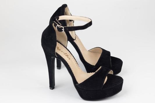 Women's sandals made of genuine suede leather PERLA 300 N ant