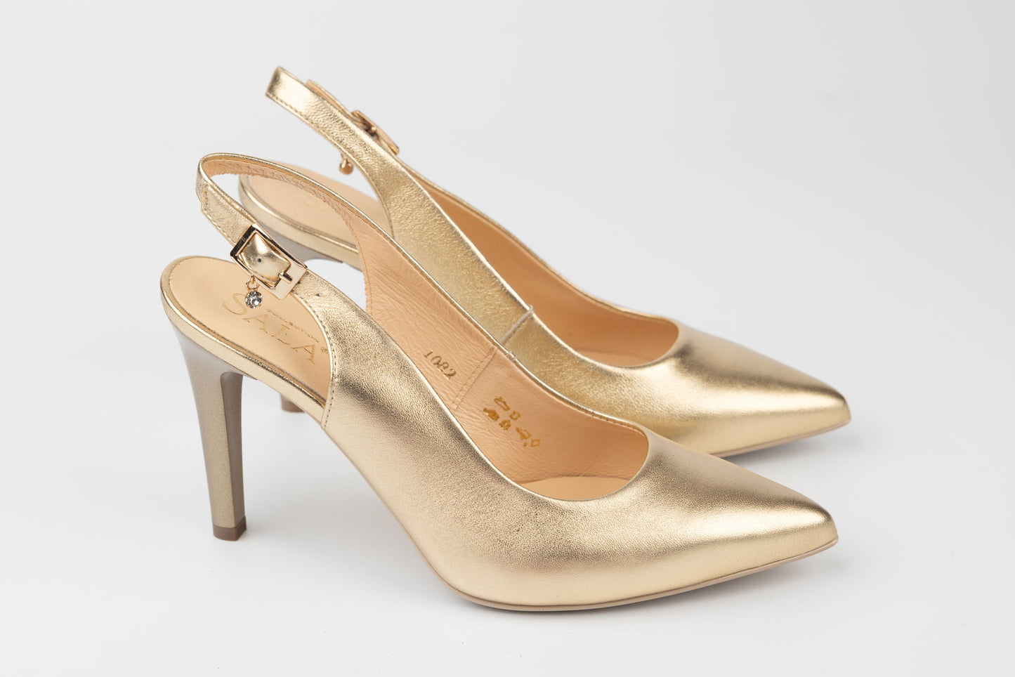 Pantofi dama piele naturală SALA 1082 Auriu