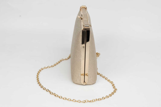 Ladies glitter envelope 126 Gold crepe