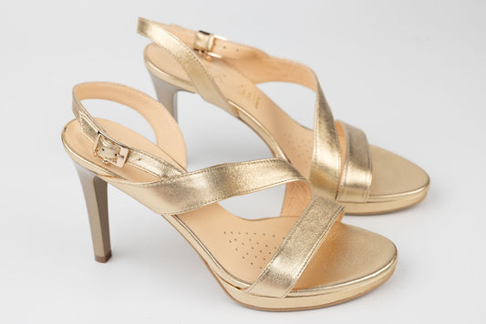 Women's genuine leather sandals SALA 20423 Gold