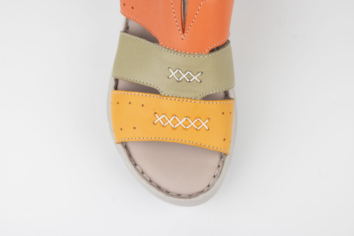 Saboți damă piele naturală ANNA VIOTI 375 Orange