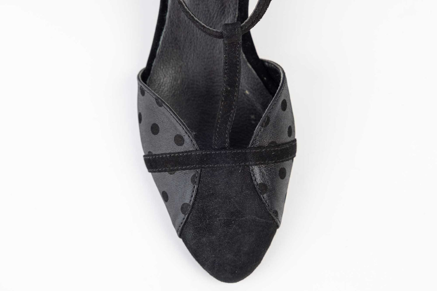 Women's genuine leather suede shoes LARISA Alma 2 N polka dots