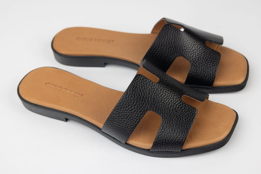 Women's genuine leather slippers GOLD DEER 3175 N