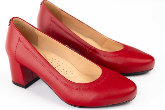 Women's genuine leather shoes PULSO 1162 Red XXL
