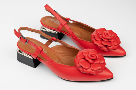 Women's genuine leather shoes LSD 3770 Red