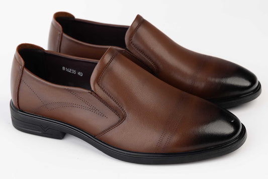 Men's genuine leather shoes MELS 16235 Brown