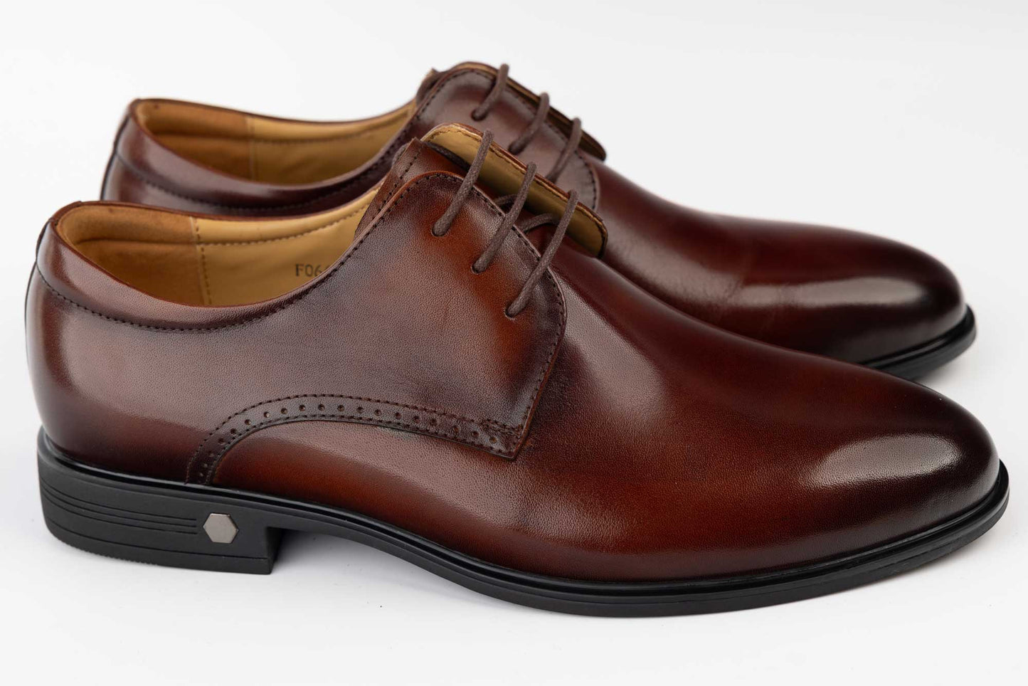 Pantofi barbati eleganti piele naturala ELDEMAS 066-020 Maro lac