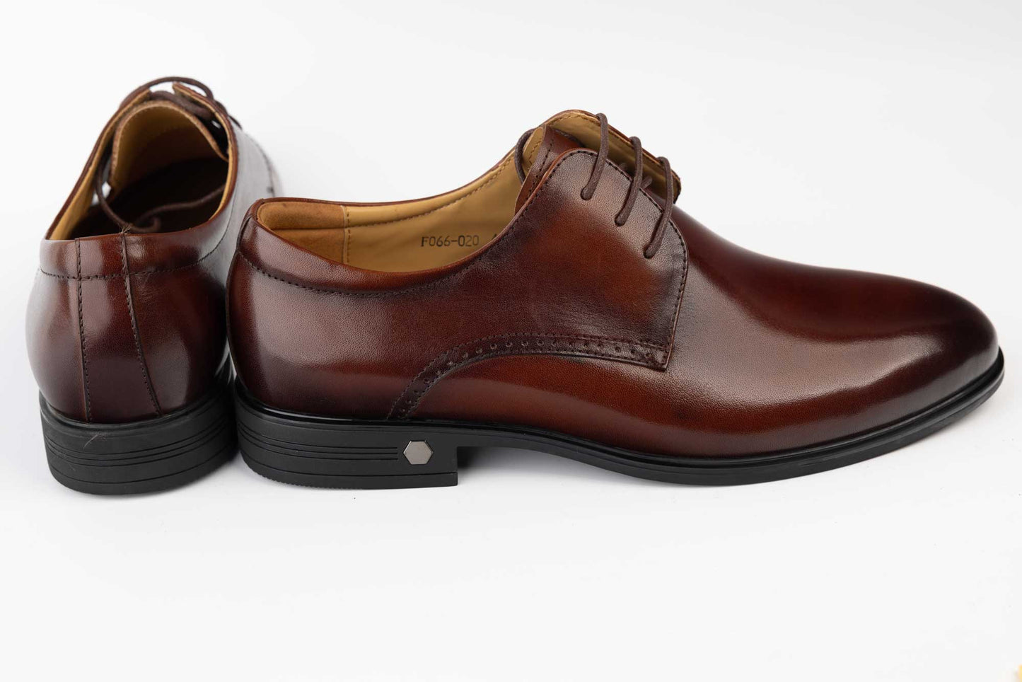 Pantofi barbati eleganti piele naturala ELDEMAS 066-020 Maro lac