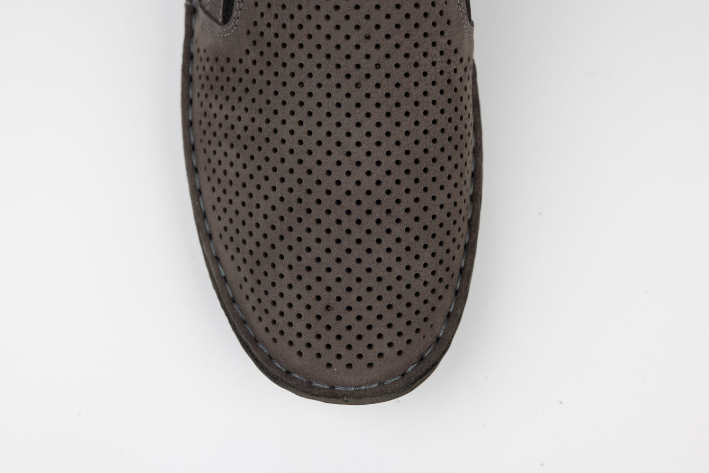 Genuine leather shoes GORETTI 1-106 Perforated gray