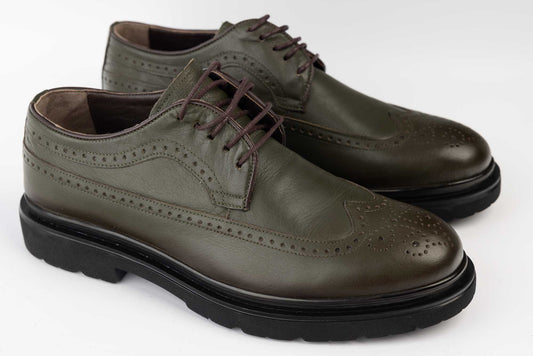 Men's genuine leather shoes DOGATI 09 Green