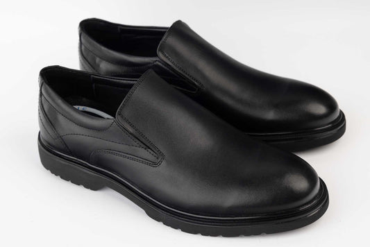 Men's casual shoes made of genuine leather JELLS 1211 Black