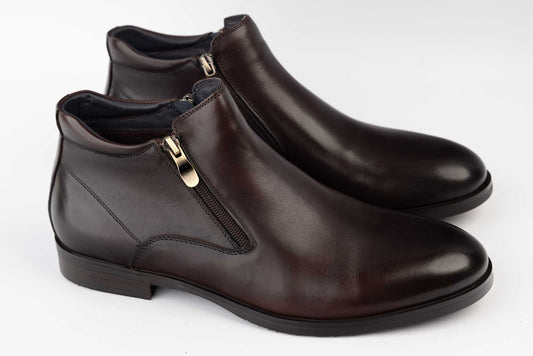 Men's boots made of genuine leather ELDEMAS 07 Coffe