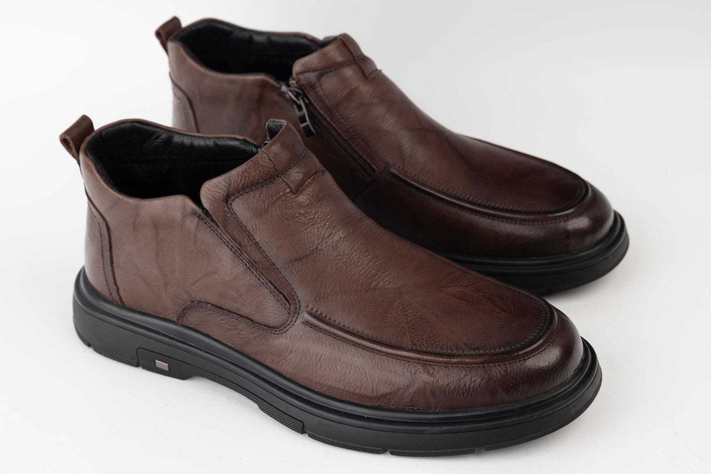Ghete barbati piele naturală MELS 8901 Maro