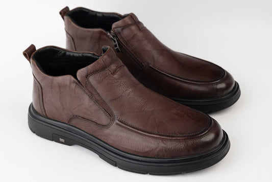 Men's genuine leather boots MELS 8901 Brown