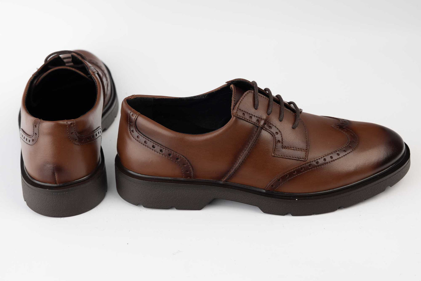 Pantofi barbati piele naturală SILESCO 150 Maro box