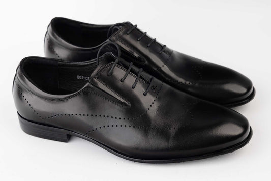 Elegant men's shoes made of genuine leather ELDEMAS 003-037 N