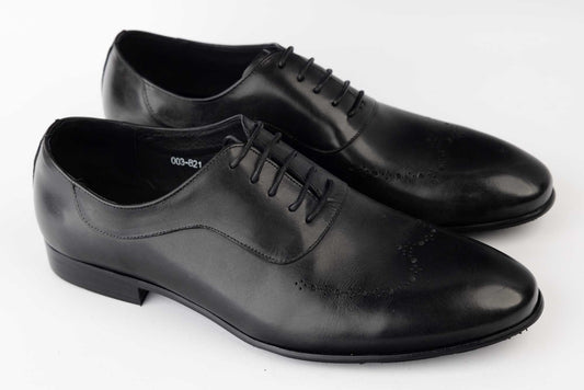 Elegant men's shoes made of genuine leather ELDEMAS 003-821 N