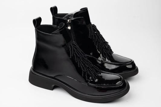 Women's boots, genuine leather, BETINA 102 N, lacquer