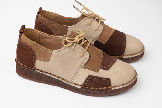 Women's genuine leather shoes MATSTAR 43233 Beige