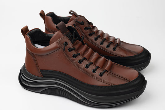 Men's genuine leather boots FRANCO GERARDO 668 Brown