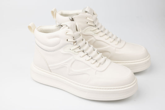 Men's genuine leather boots FRANCO GERARDO 88130 White