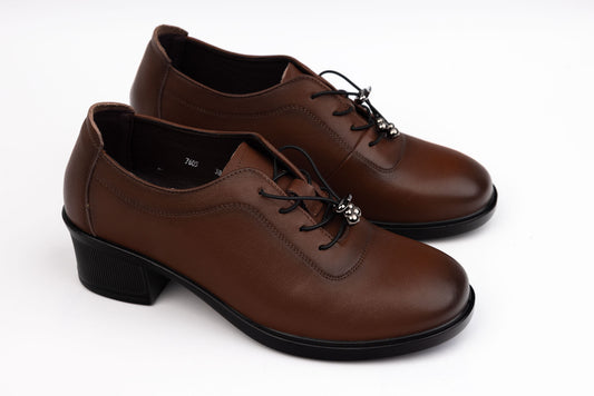 Elegant women's shoes made of genuine leather FORMAZIONE 7605 BROWN