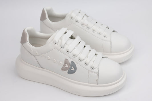 Women's sports shoes made of genuine leather FRANCO GERARDO 2-515 WHITE