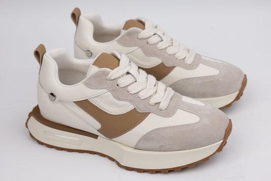 Women's sports shoes made of genuine leather FRANCO GERARDO 6511 APRICOT