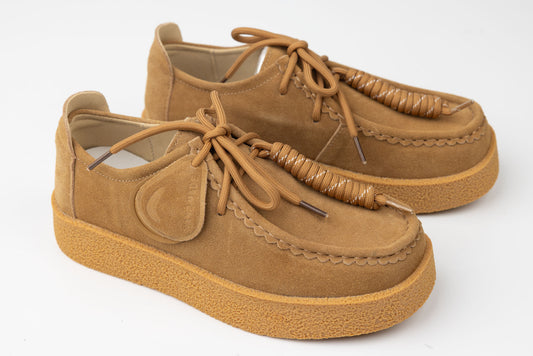 Women's casual shoes made of genuine leather FEELING T003 Camel