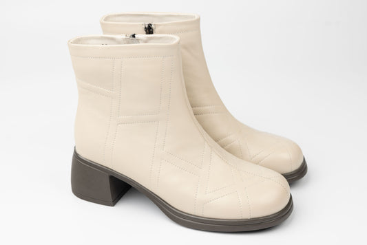 Women's genuine leather boots FORMAZIONE 91-20 Cream (36-42)